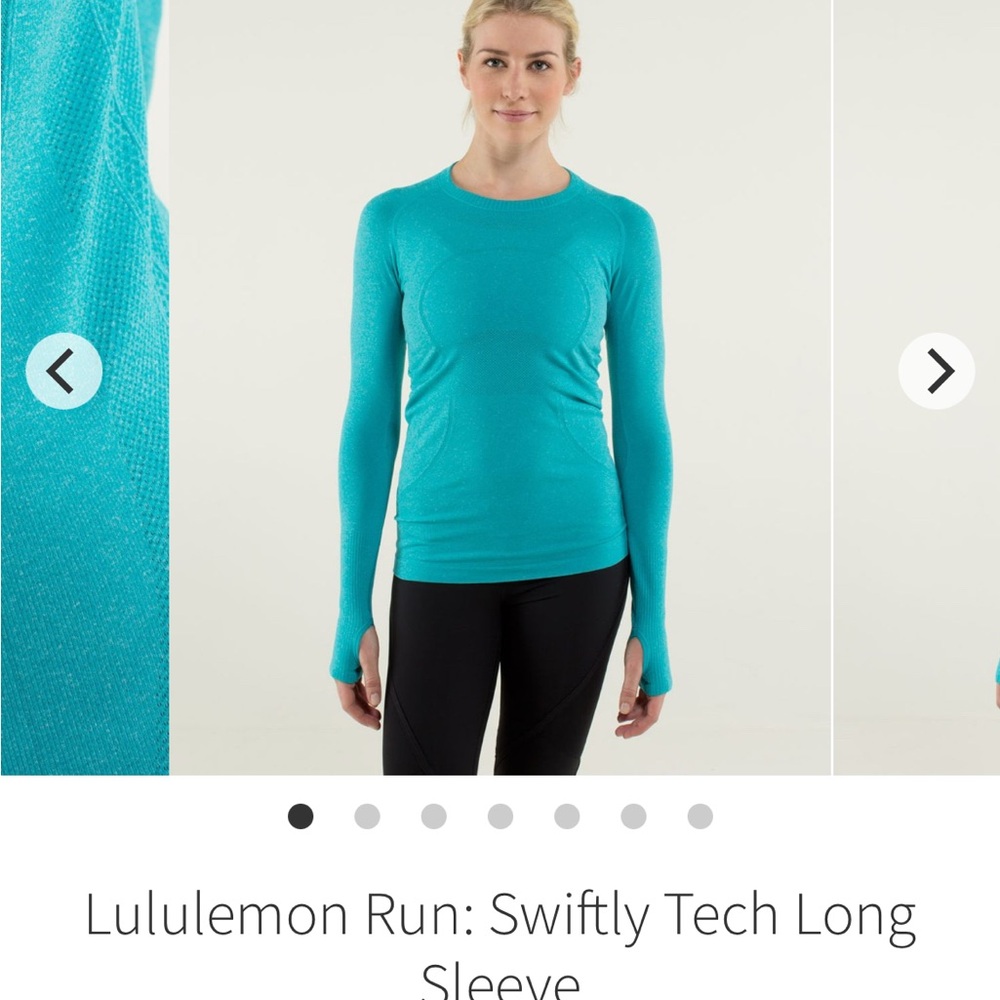 lululemon athletica Turquoise Long Sleeve Top